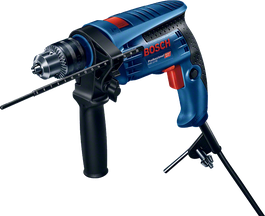 Bosch GSB 13RE impact drill with side handle.