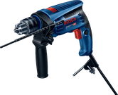 Bosch GSB 13RE impact drill with side handle.