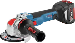 Bosch GWX 18V-10 C cordless angle grinder with case.