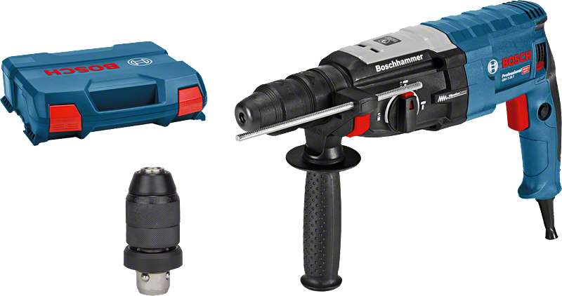 Bosch GBH 2-28 F rotary hammer drill with case.