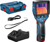 Bosch GTC 400 C thermal camera with accessories.