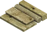 Pressure-treated lumber.
