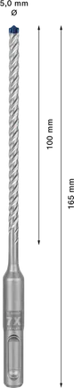 Bosch EXPERT SDS plus-7X hammer drill bit 5x100x165 mm.