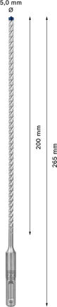 Bosch EXPERT SDS plus-7X Hammer Drill Bit 5x200x265 mm.