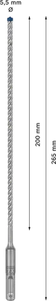 Bosch EXPERT SDS plus-7X hammer drill bit 5.5x200x265 mm.