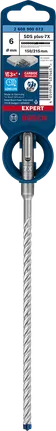 Bosch EXPERT SDS plus-7X 6×150×215 mm drill bit.