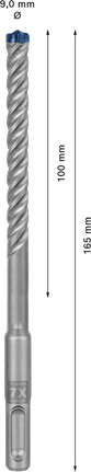 Bosch EXPERT SDS plus-7X Hammer Drill Bit 9x100x165 mm.