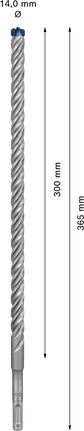 Bosch EXPERT SDS plus-7X hammer drill bit 14x300x365 mm.