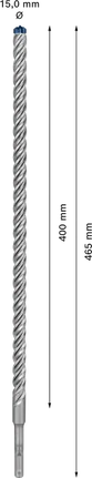 Bosch EXPERT SDS plus-7X 15 x 400 mm hammer drill bit.