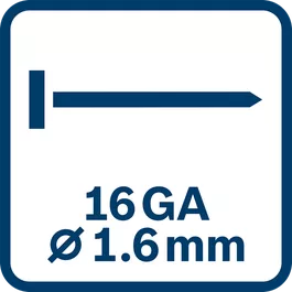  describes the diameter & wire gauge of the brad nail to be used in the nailgun.