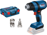 Bosch cordless heat gun GHG 18V-50 with case and nozzles.