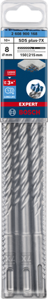 Bosch SDS plus-7X 8×150×215 mm drill bits pack.
