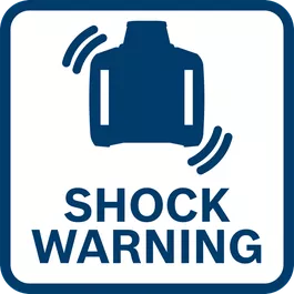  Shock warning function gives an alarm if tool is moved