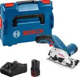 Bosch GKS 12V-26 cordless circular saw set.