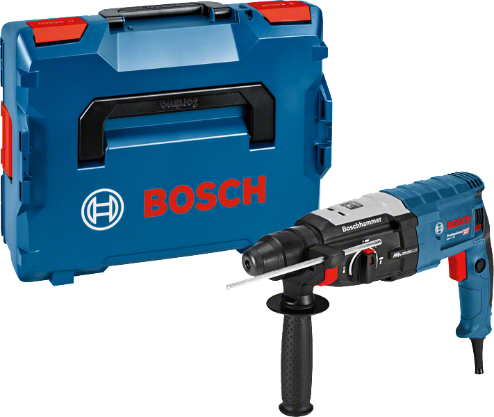 Bosch GBH 2-28 rotary hammer drill with carrying case.
