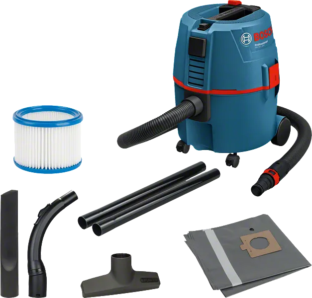 Bosch GAS 20 L SFC wet and dry vacuum cleaner set.