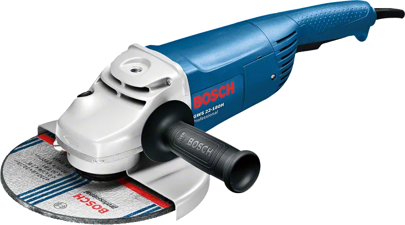 Bosch GWS 22-180 H angle grinder for cutting and grinding.