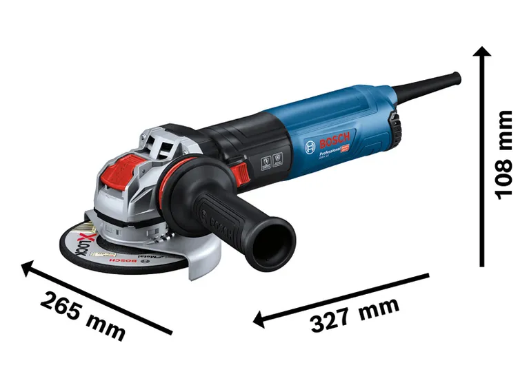 Bosch GWX 14-125 S angle grinder with X-LOCK system.