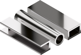 Stainless steel pipes and profiles.