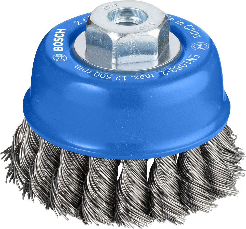 Bosch PRO Metal heavy cup brush, 75 mm for angle grinders.