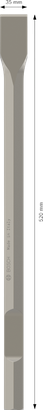 Bosch PRO HEX 28-4C flat chisel 35x520 mm.