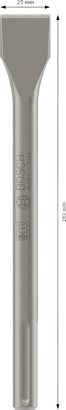 Bosch PRO SDS max-4C Flat Chisel 25x280 mm.
