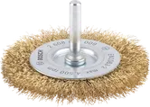 Bosch PRO Multi Material clean wire wheel, brass coated.