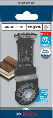 Bosch PRO AIZ 32 BSPIB multitool blade 32×50 mm.