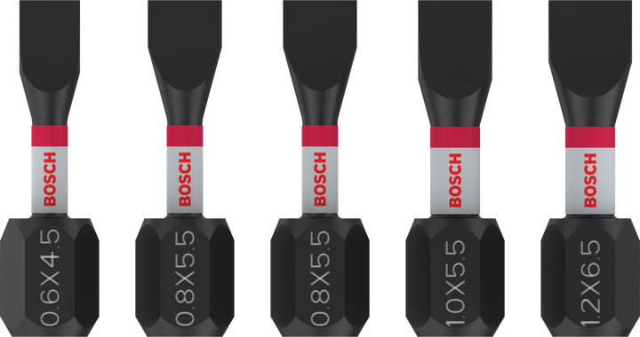 Bosch PRO SL Impact Bits set, 25 mm assorted sizes.
