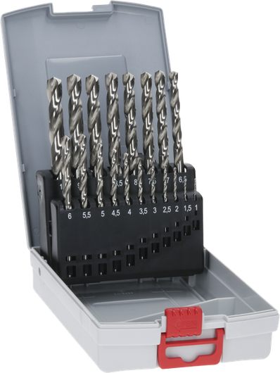 Bosch PRO Metal HSS-G Twist Drill Bit Set, 19 pieces.