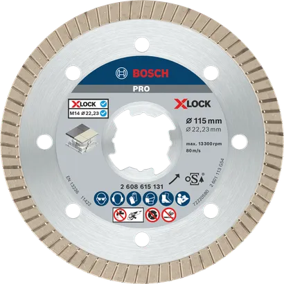 Bosch PRO Ceramic X-Lock diamond disc, 115 mm.