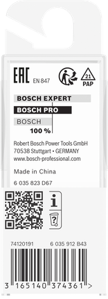 Bosch PRO router bit 12.7×12.7 mm shank 6 mm.