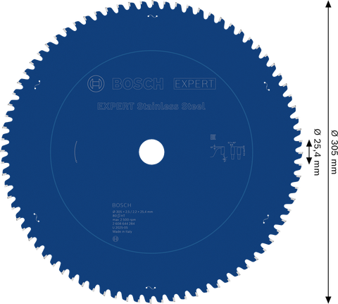 Bosch EXPERT Stainless Steel Circular Saw Blade, 80 teeth.