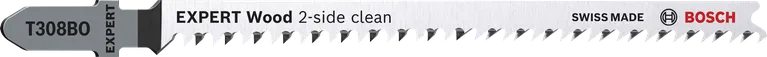 Bosch EXPERT Wood 2-side clean T308BO jigsaw blade.