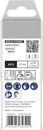 Bosch EXPERT Wood 2-side clean T308BOP jigsaw blades pack.