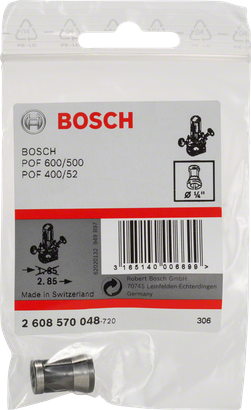 Pinza Bosch de 1/4″ sin tuerca de bloqueo.