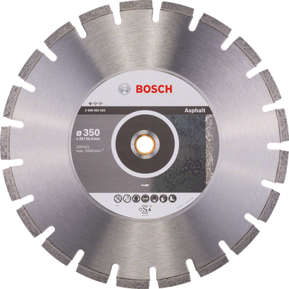 Disco de corte de diamante Bosch Standard para asfalto de 350 mm.
