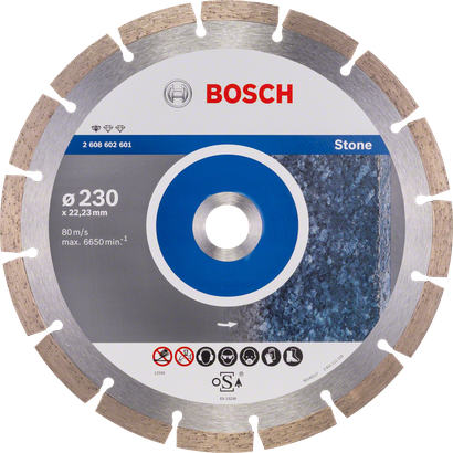 Disco de corte de diamante Bosch Standard for Stone 230 mm.