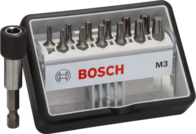 Juego de puntas de destornillador Bosch Robust Line 12+1 Extra Hard.