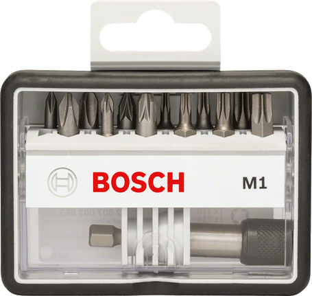 Juego de puntas Bosch Robust Line de 12+1 piezas.