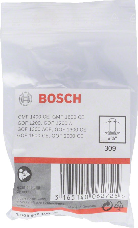 Embalaje de pinzas Bosch de 3/8″.