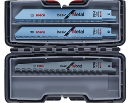 Juego de 15 hojas de sierra recíproca Bosch para madera y metal.