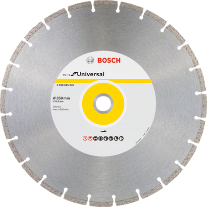 Disco de corte de diamante Bosch ECO Universal 350 mm.