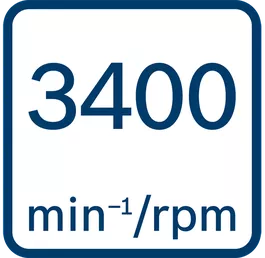 Velocidad sin carga 3400 min-1/rpm 