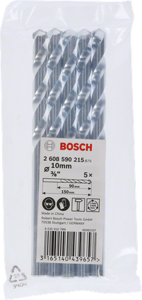 Paquete de brocas para mampostería Bosch CYL-1 de 10 mm.