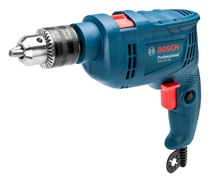 Taladro de impacto Bosch GSB 550 para hormigón y madera.