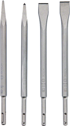 Juego de cinceles Bosch SDS plus para hormigón y mampostería.