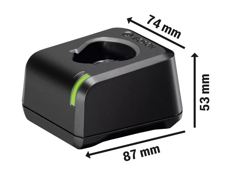 Cargador de batería Bosch GAL12V-20 con indicador LED.