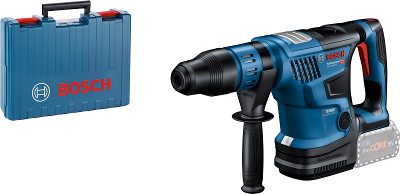Martillo perforador Bosch GBH 18V-36 C con maletín de transporte.
