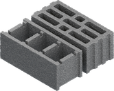 Bloque de construcción de hormigón.